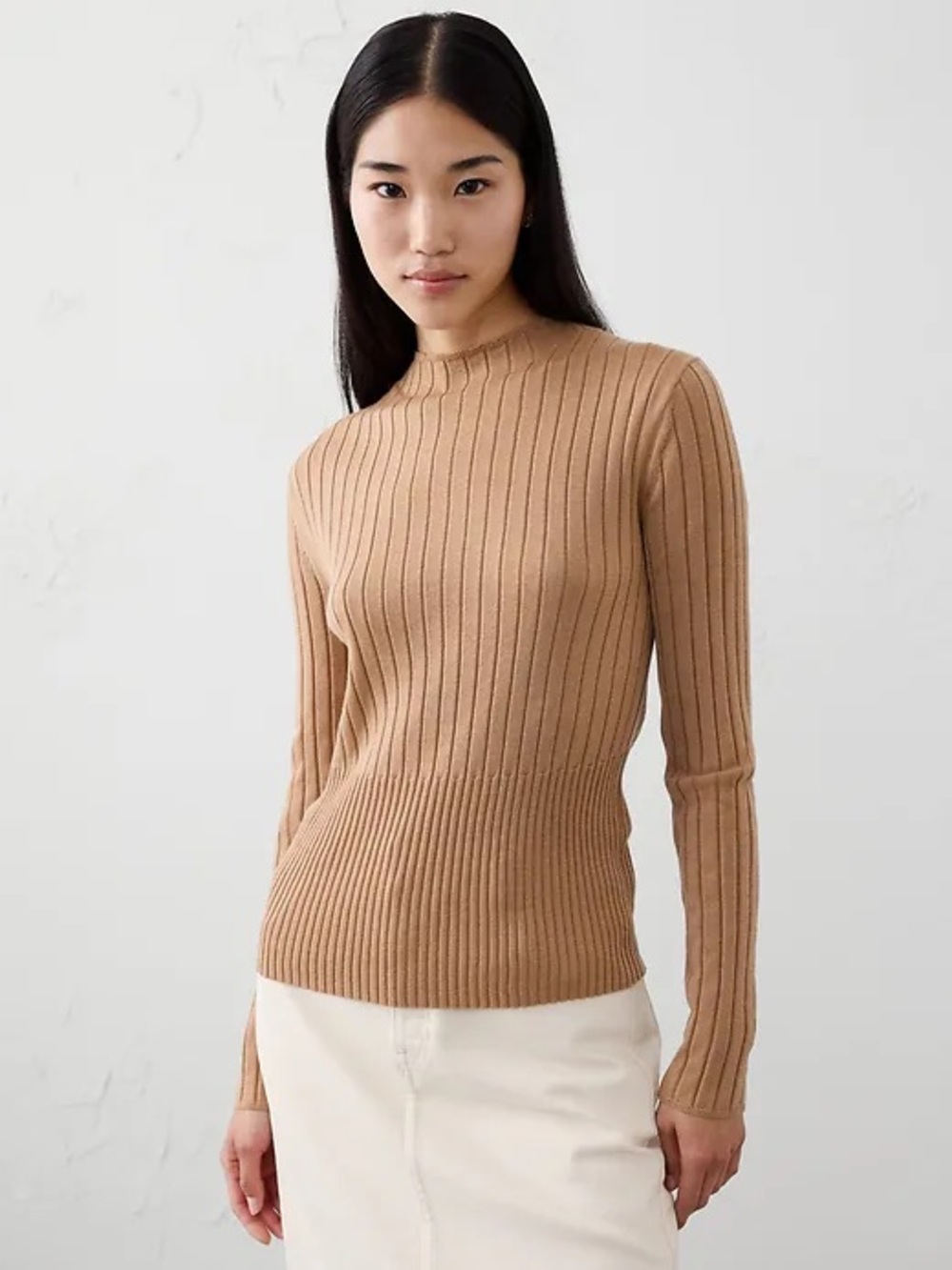 Banana Republic Merino Wool Ribbed Sweater Size XS NWT